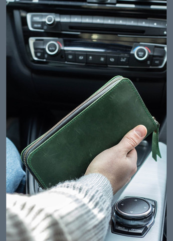 Портмоне гаманець унісекс зелений шкіряний Zipp HYDE (287339421)