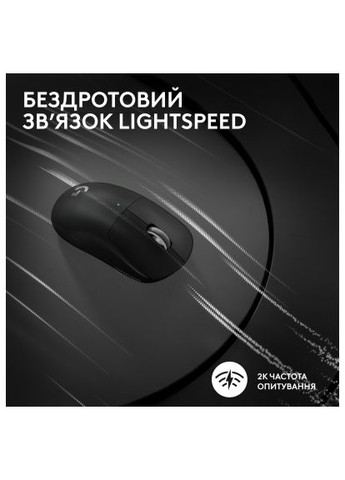 Мишка (910-006630) Logitech G Pro X Superlight 2 Lightspeed Wireless Black (366698824)
