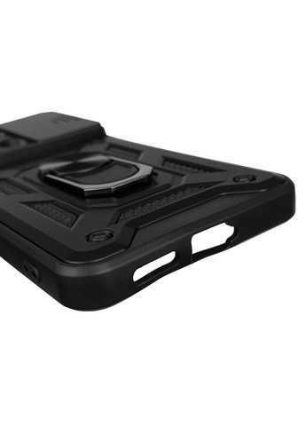 Чехол для Redmi Note 13 Pro 5G бронированный с кольцом со шторкой на сяоми редми нот 13 про 5г чёрный rg1 Xiaomi (366023315)