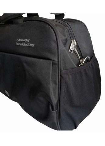 Сумка дорожня велика на 65 л з боковими кишенями та з довгим ремінем через плече 6356 чорна Fashion (365439366)