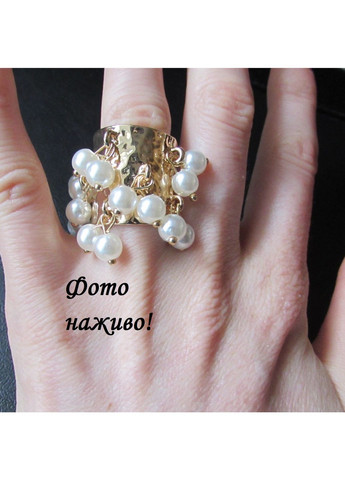 Широкое кольцо с подвесками-бусами жемчужинами, 1554 No Brand (364237434)
