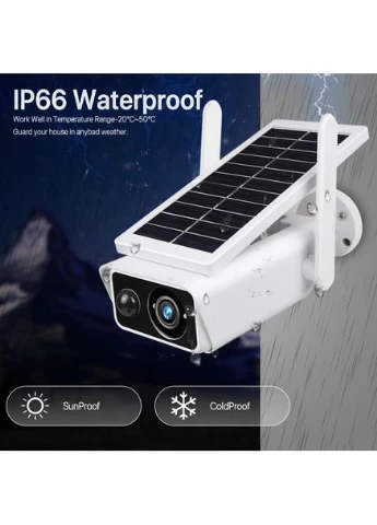 Камера відеоспостереження WiFi Solar Camera 2MP FHD ОРИГІНАЛ з двома акумуляторами 18650 20 ( 15339_1525) XPRO (392932690)