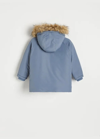 Світло-синя зимня тепла дитяча курточка куртка-пальто Reserved парка на шерпе