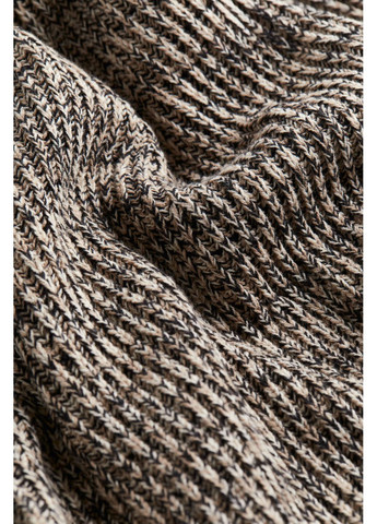 Комбинированное кэжуал вязаное платье макси H&M однотонное