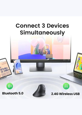 Миша MU008 Black (25444) Ugreen (322905929)