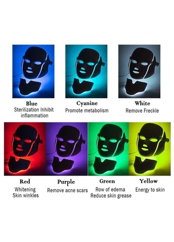 Светодиодная LED маска для лица и шеи 7 в 1. No Brand (397280723)