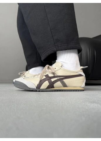 Бежевые летние кроссовки asics onitsuka tiger mexico beige асикс онитсука No Brand
