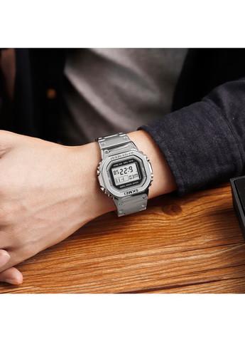 Годинники електронні водонепроникні чоловічі з будильником та календарем сріблясті ProDobro (367264933)