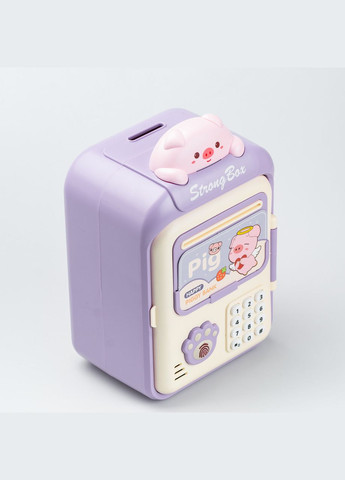 Дитяча скарбничкасейф Pig з кодовим замком і відбитком пальця, бузковий о009 Happy Life (311216596)