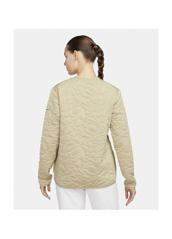 Лонгслів жіночий Dri-Fit Long-Sleeve Golf Mid Layer Beige Nike (365962379)
