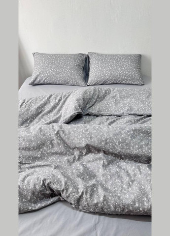 Постельное белье из натурального хлопка Ранфорс жатка Евро 200 x 220 см Серый (П1Е5400-1-02) No Brand (348094936)