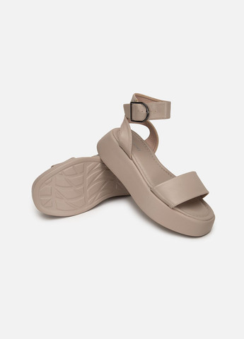 Кофейные женские босоножки на платформе цвет кофейный цб-00237864 Yuki