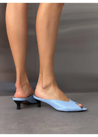 Голубые голубые мюли No Brand