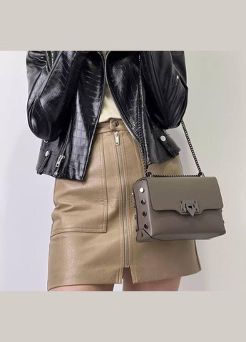 Жіноча сумка кроссбоди (734) чорна шкіряна No Brand (322157454)