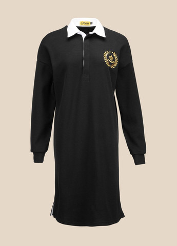 Черное платье с принтом женское e-wt02301 черный shop (2000990806673) LAWA