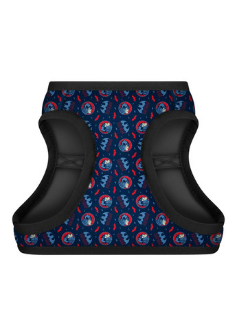 Шлея для собак м'яка Clothes "Бетмен червоно-блакитний" XS1, В 24-27 см С 18-20 см WAUDOG (321996636)