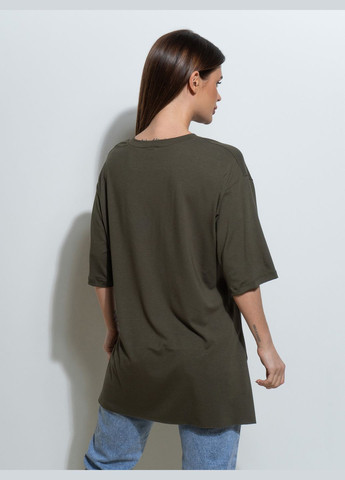 Хаки (оливковая) летняя футболки ISSA PLUS 14495