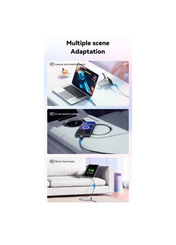 Дата кабель (EXCTT1-WLA03-P) Essager USB-C to USB-C 2.0m 100W blue (401638084)