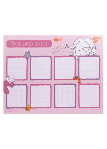 Планинг настольный Hey Helly 252406 34.5х27 см 52 листа Yes (364495727)