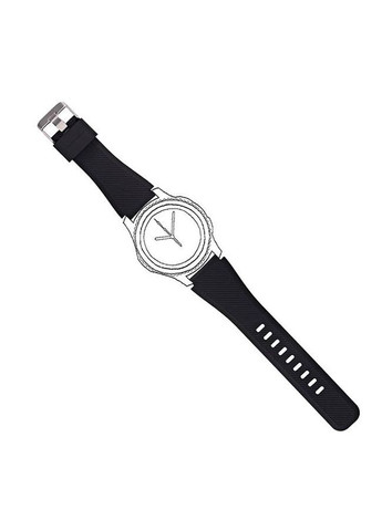Силиконовый ремешок для часов Samsung Galaxy Watch 46 mm SM-R800 - Black Primo (333720438)
