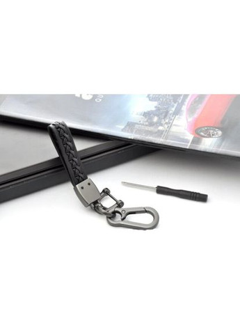 Стильний брелок на ключі Audi, з карабіном виконується із нержавіючої сталі чорний (Пакет + Викрутка) UNI (322127731)