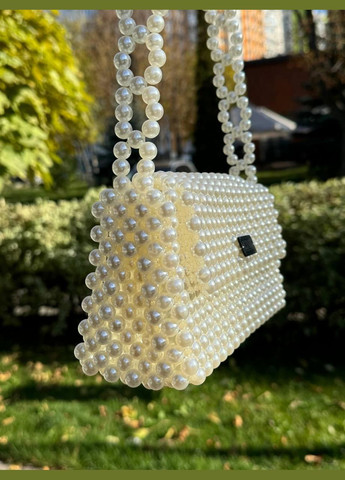 Сумка женская айвори ручная работа из бусинок 035 Linel (337342854)