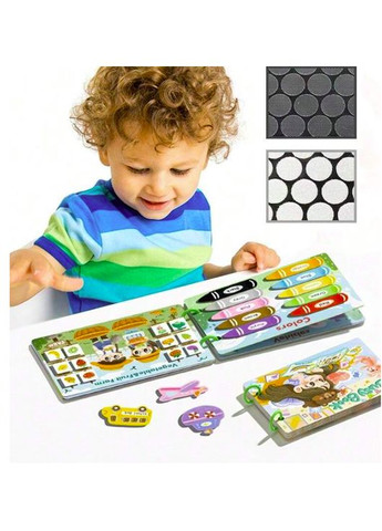 Развивающая книга Монтессори на липучке Busy Book No Brand (303425540)