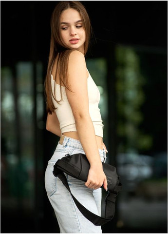 Сумка на пояс бананка Holster MSH черная с перфорацией (SKU_87118065-VS) Sambag (302450302)