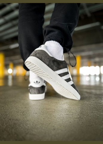 Сірі всесезон кросівки чоловічі і жіночі adidas gazelle gray | адідас газель сірі No Brand