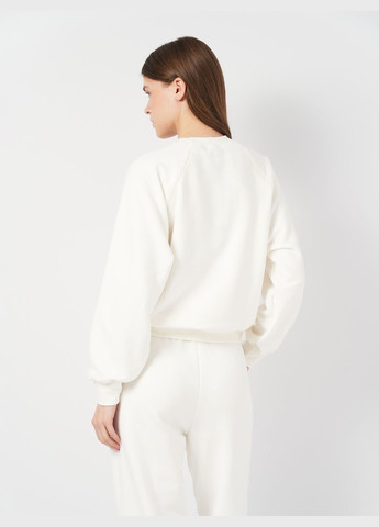 Молочный свитшот женский укороченый Роза однотонный без декора (294086287)