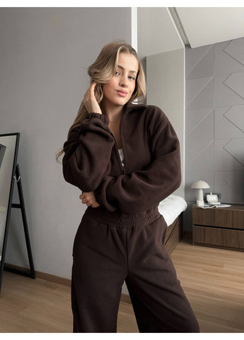 Женский комбинезон полар-флис No Brand Р4960-9147 комбинезон-брюки коричневый флис