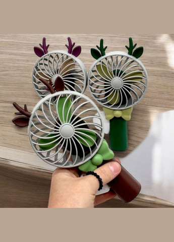 Вентилятор детский ручной с рожками (19 см), фиолетовый (KD096) MIC (362424855)