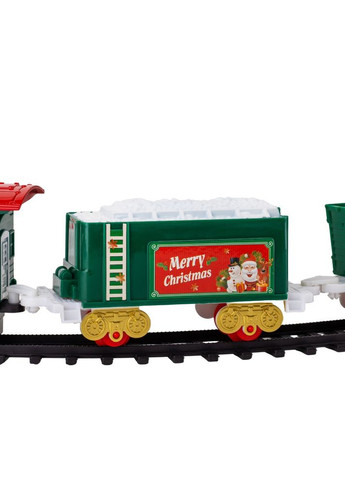 Рождественский паровоз под елку с музыкой Merry Christmas 185 см 30 деталей 119126-005 работа от батареек No Brand (346152465)