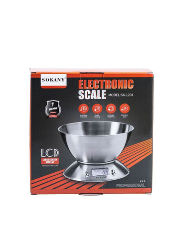 Весы кухонные SK1204 электронные 5 кг с чашей SK1204 (A-032344) Sokany (362210539)