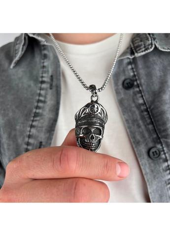 Готичний панк кулон череп з нержавіючої медичної сталі PS-114 No Brand (299340090)