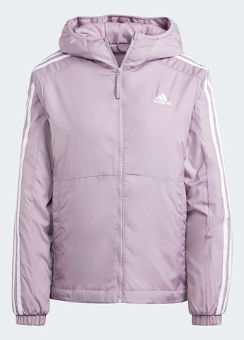 Фиолетовая демисезонная куртка essentials 3-stripes insulated adidas