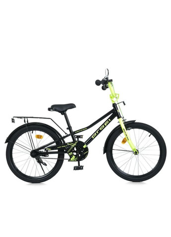 Велосипед дитячий MB 20015-1 колеса 20 дюймів, чорно-зелений PROF1 (370977171)