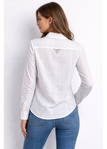 Белая кэжуал, классическая рубашка однотонная Sassofono