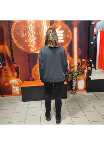 Сірий толстовка жіноча двонитка спущений рукав 46/48 темно-сіра AKSAN