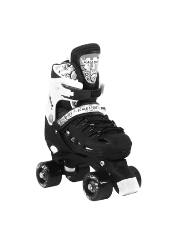 Раздвижные ролики квады. Black (размер 29-33) Scale Sports (340912128)