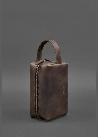 Шкіряна косметичка-несесер 5.0 Темно-коричневий Crazy Horse (A-027466) BlankNote (329743025)