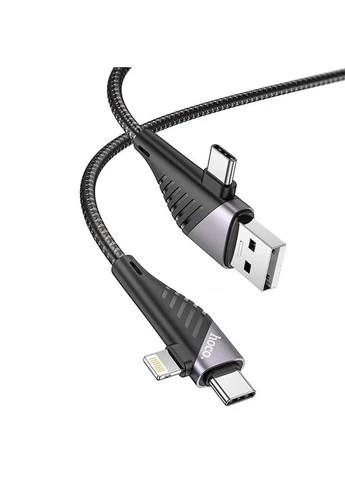 Дата кабель Hoco U95 Freeway 4in1 USB/Type-C/Lightning 60W нейлон 1,2м No Brand (402116834)