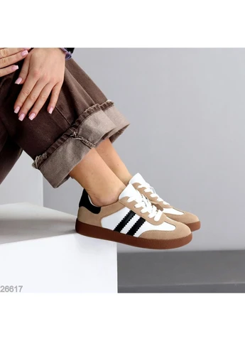 Бежевые женские кеды No Brand