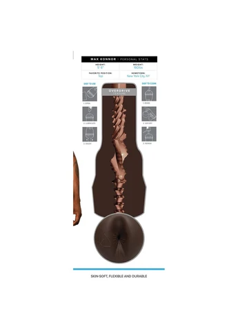 Мастурбатор попка в колбі порнозірки Макса Коннора коричневого кольору Fleshlight (382546522)
