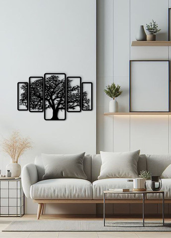 Інтер'єрна картина на стіну, декор в кімнату "Дерево картина з 5 частин", стиль мініімалізм 60х95 см Woodyard (292113488)