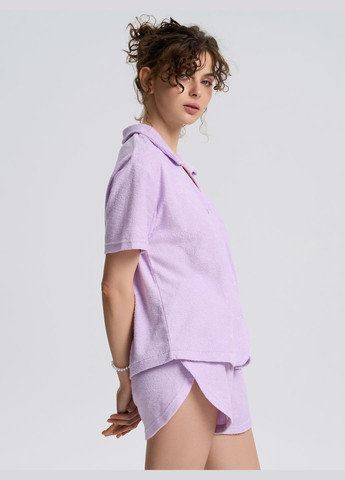 Бузкова всесезон комплект жіночий махровий бірюзового кольору тм роза футболка + шорти Роза