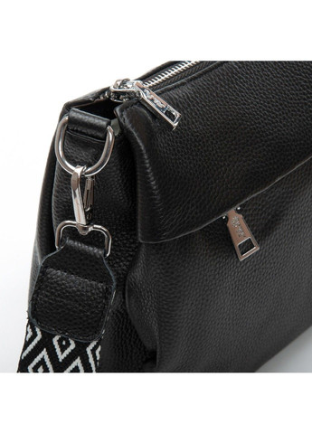 Жіноча шкіряна сумка через плече 6001 black Alex Rai (370766802)