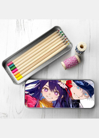 Пенал школьный для мальчика и девочки металлический Аниме Ребенок любимца #011 7*18 см Silver No Brand (309153560)