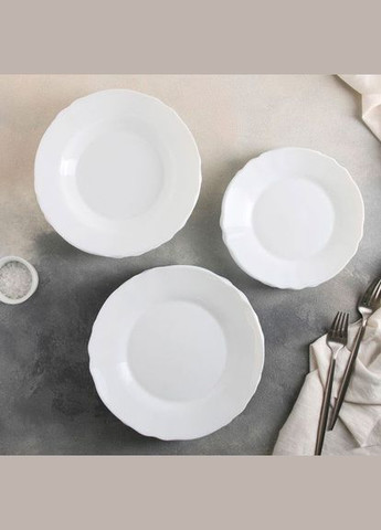 Тарілка столова мілка Louis XV 24 см White (V0724) Luminarc (316696029)