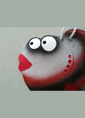 Керамическое настенное панно "Яркая Рыбка" (красная) Коти&Ангели (301532998)